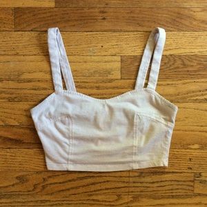 Forever 21 Zip Back Crop Top